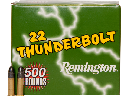 22 LR Thunderbolt RN  rychlost 380m/s, váha střely 2,6g