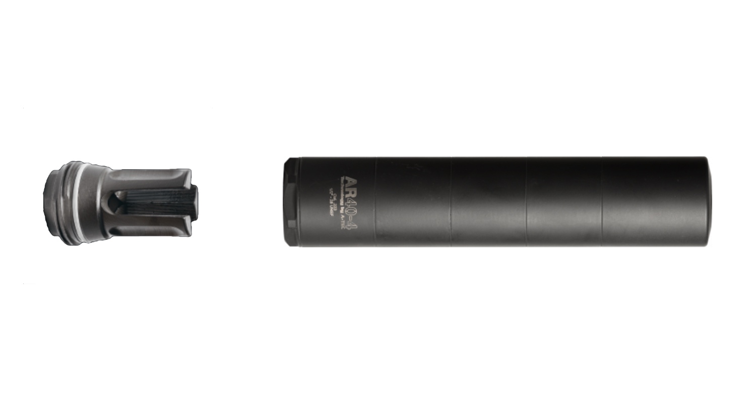 Tlumič A-TEC AR 40-4 (upínáíní na Flash Hider)